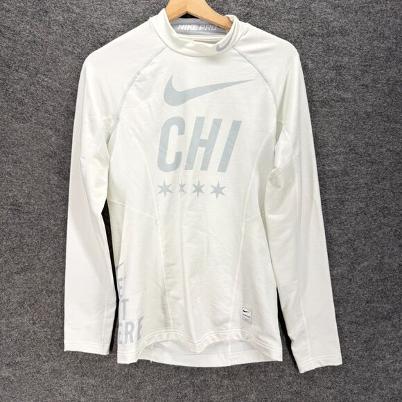 Nike Other - Nike Activewear T-Shirt Men S Small White Nike Pro Dri Fit Long Sleeve Fitted